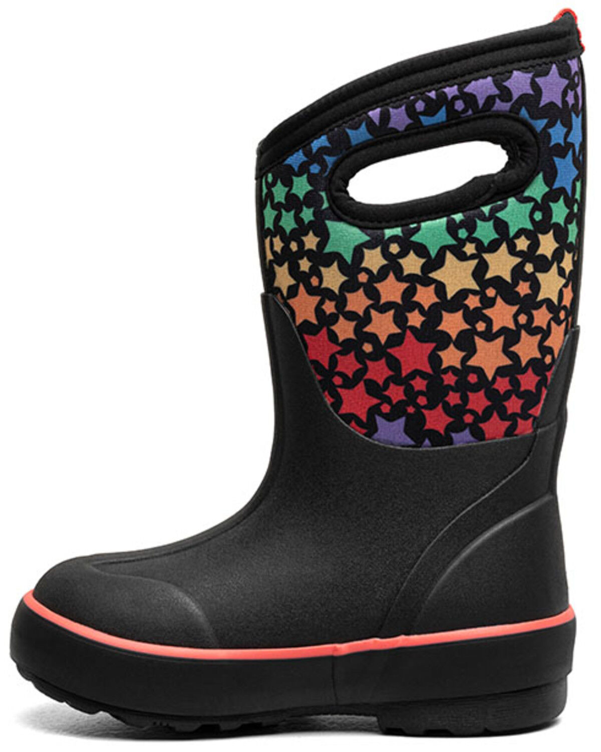 Bogs Girls' Classic II Rainbow Stars Waterproof Boots - Round Toe