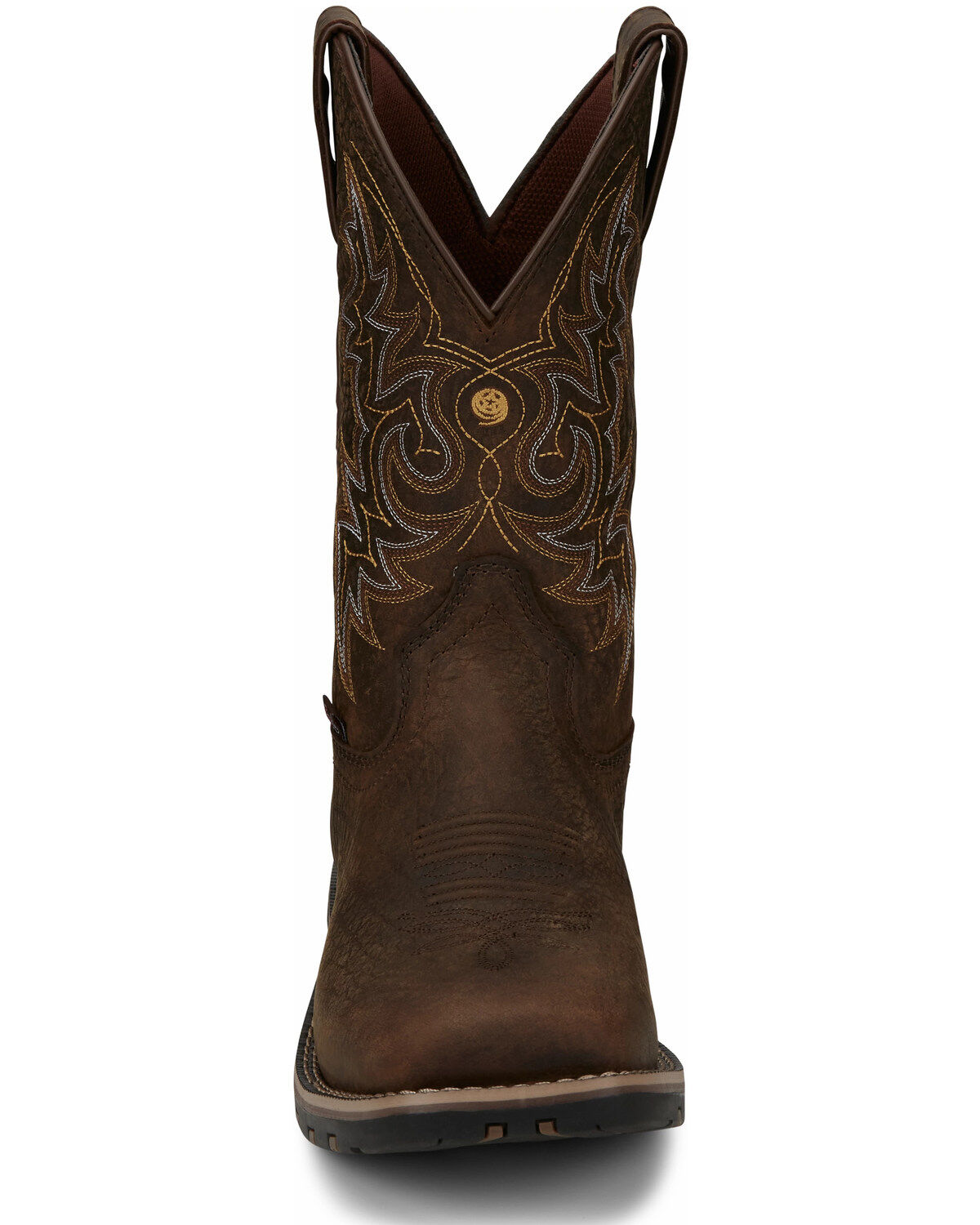 Justin Men's Fireman Brown Western Boots - Square Toe