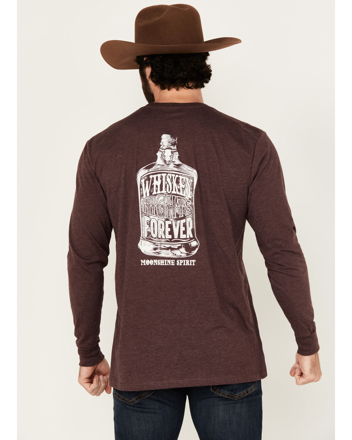 Moonshine Spirit Men's Whiskey Nights Long Sleeve Graphic T-Shirt