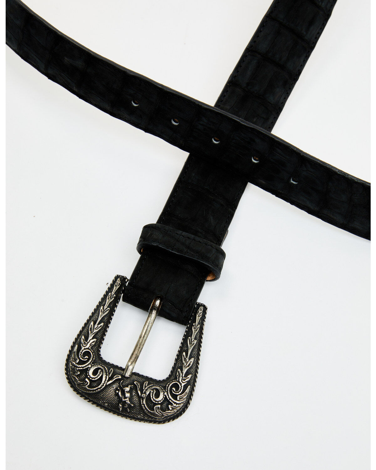 Cody James Men's Nubuck Suede Caiman Leather Belt