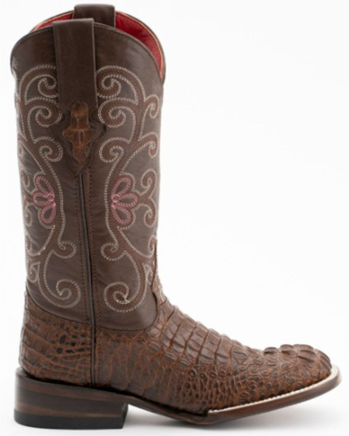 Ferrini Women's Rusty Caiman Print Western Boots - Broad Square Toe