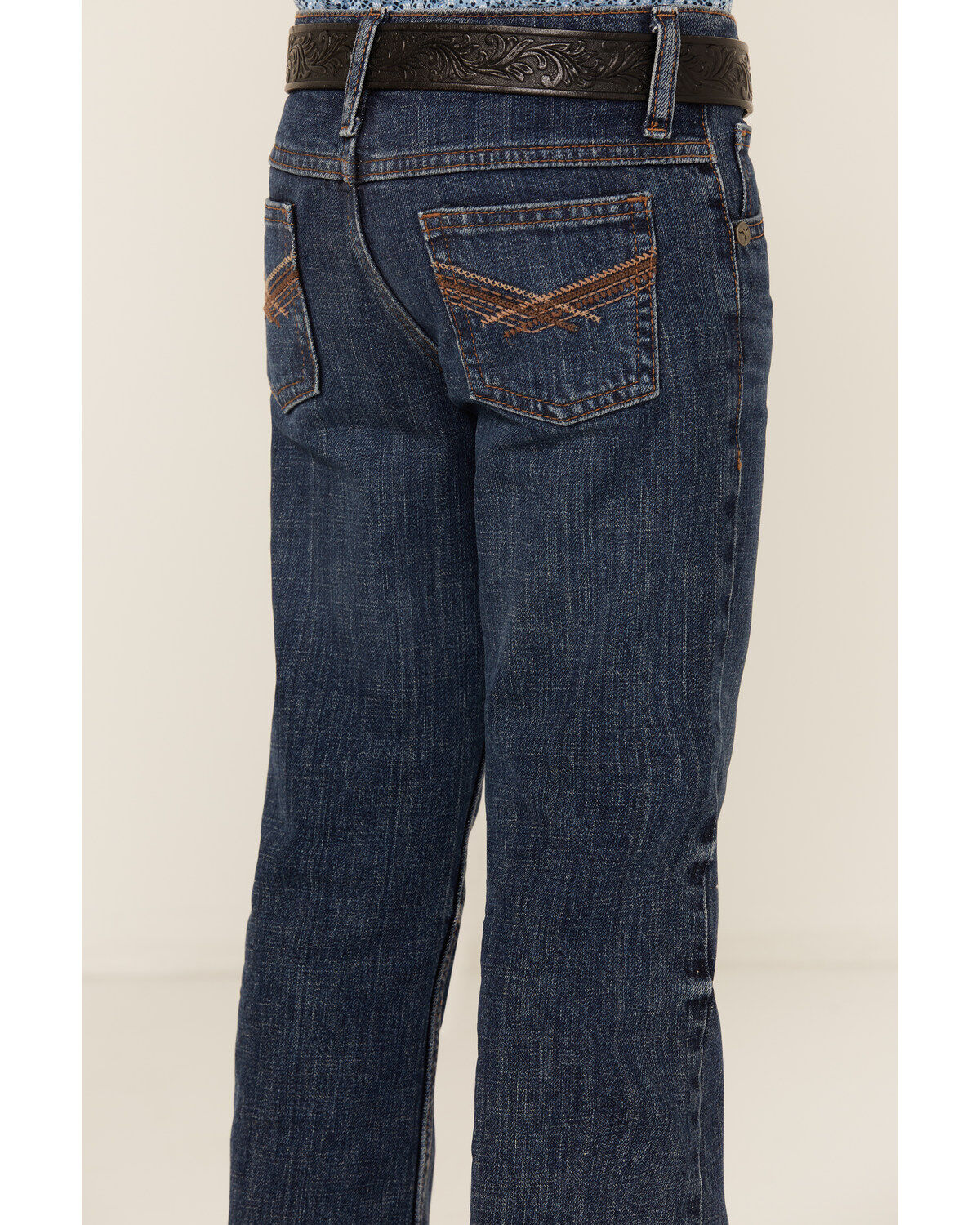 Wrangler 20X Little Boys' Barksdale Dark Wash Vintage Bootcut Stretch Denim Jeans