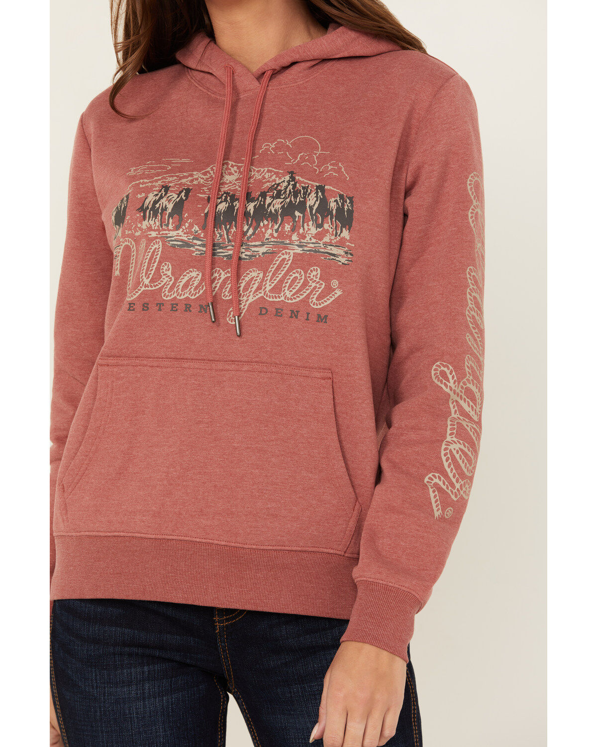Wrangler Women's Logo Horse Graphic Hoodie