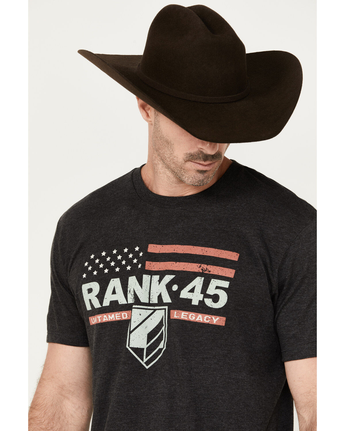 RANK 45® Men's Flag Logo Short Sleeve Graphic T-Shirt