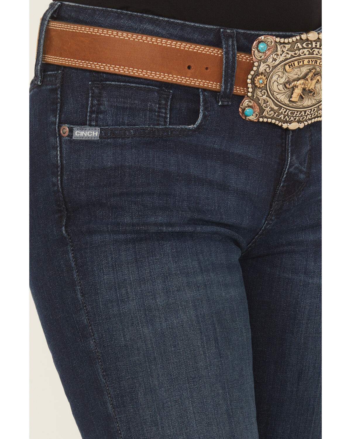 Cinch Women's Lynden Dark Wash Trouser Slim Fit Stretch Denim Jeans