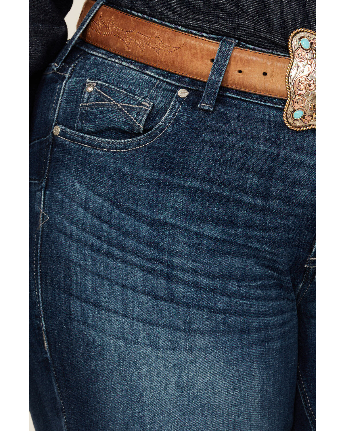 Ariat Women's R.E.A.L. Dark Wash Ariana Mid Rise Bootcut Stretch Denim Jeans - Plus