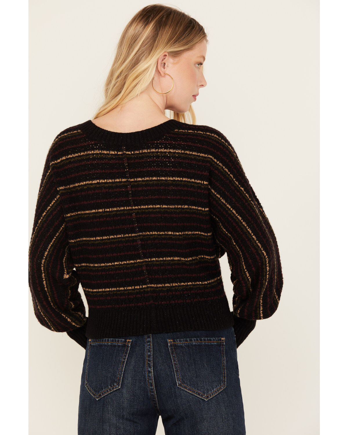 Shyanne Women's Lurex Striped Dolman Sweater