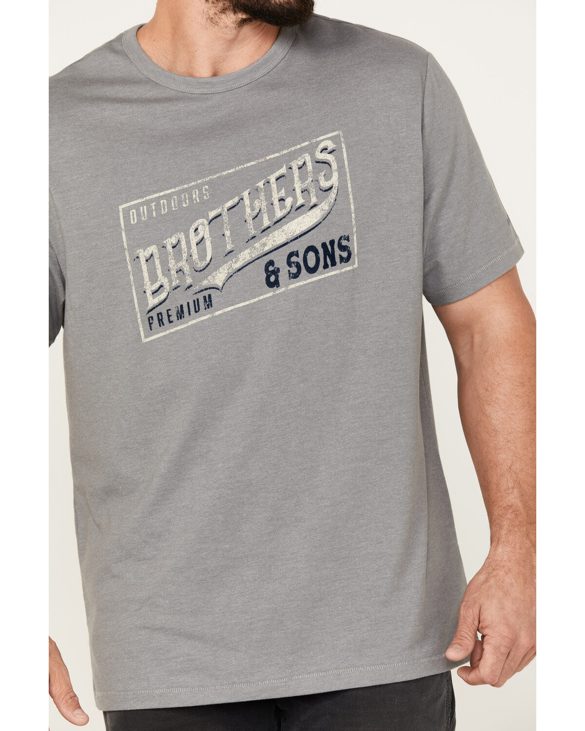 Brothers and Sons Men's Outdoors Logo Short Sleeve Graphic T-Shirt