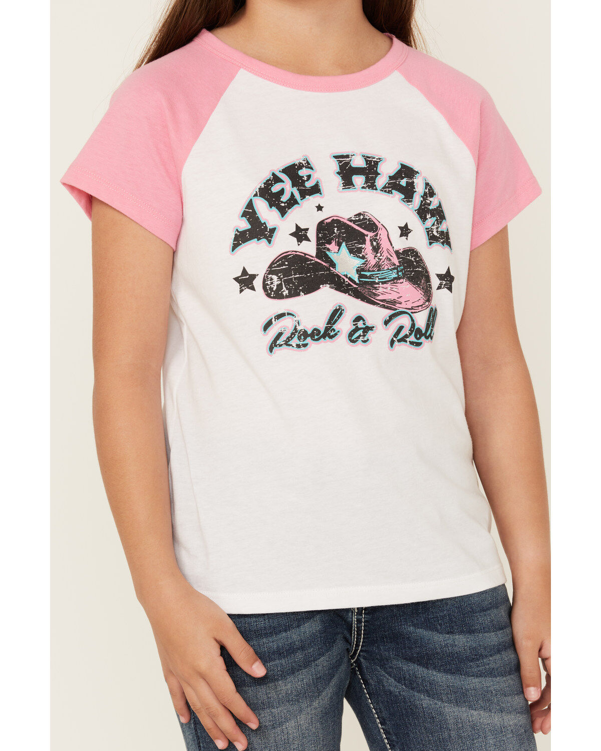 Rock & Roll Denim Girls' Yee Haw Short Sleeve Graphic Tee