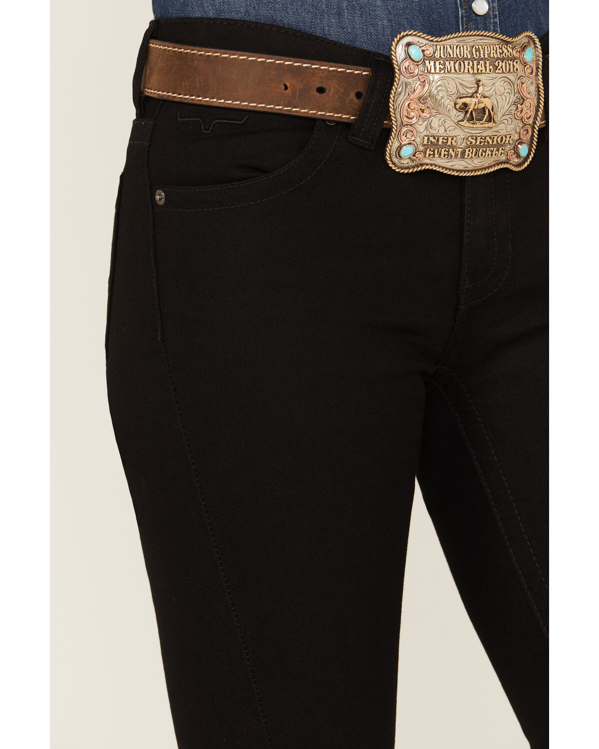 Kimes Ranch Women's Betty Black Modest Bootcut Stretch Denim Jeans