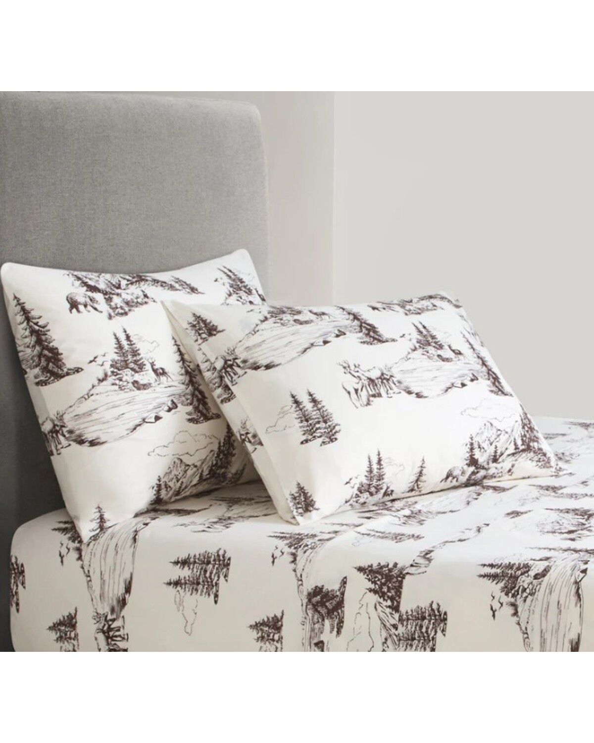 HiEnd Accents 200TC Cotton White Pine 4 Piece Sheet Set - King Size