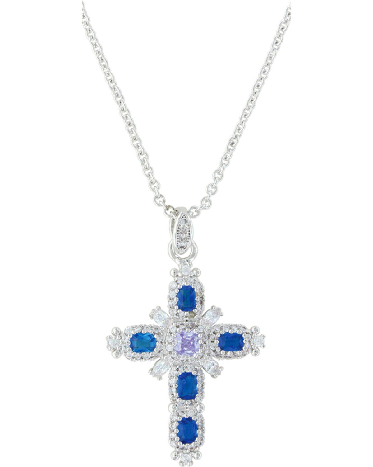 Montana Silversmiths Women's River Of Lights Budded Cross Necklace