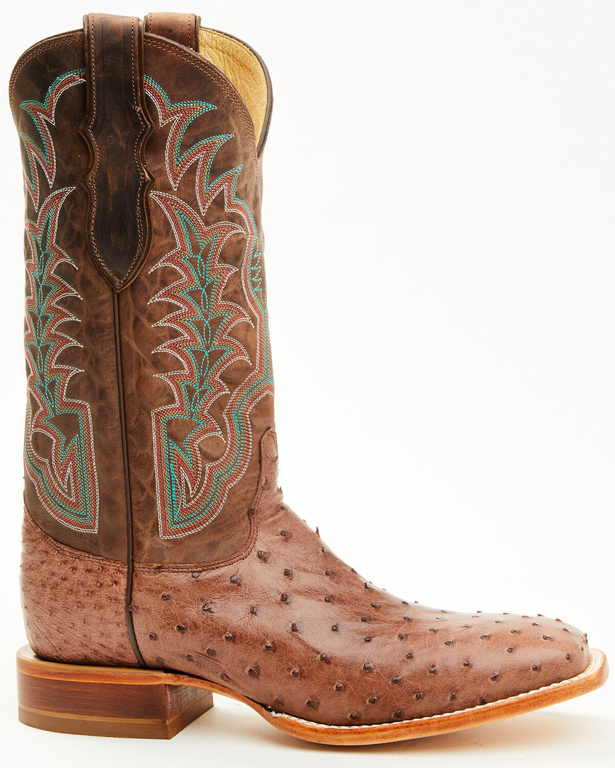Justin Men's Chisolm Exotic Ostrich Western Boots - Broad Square Toe