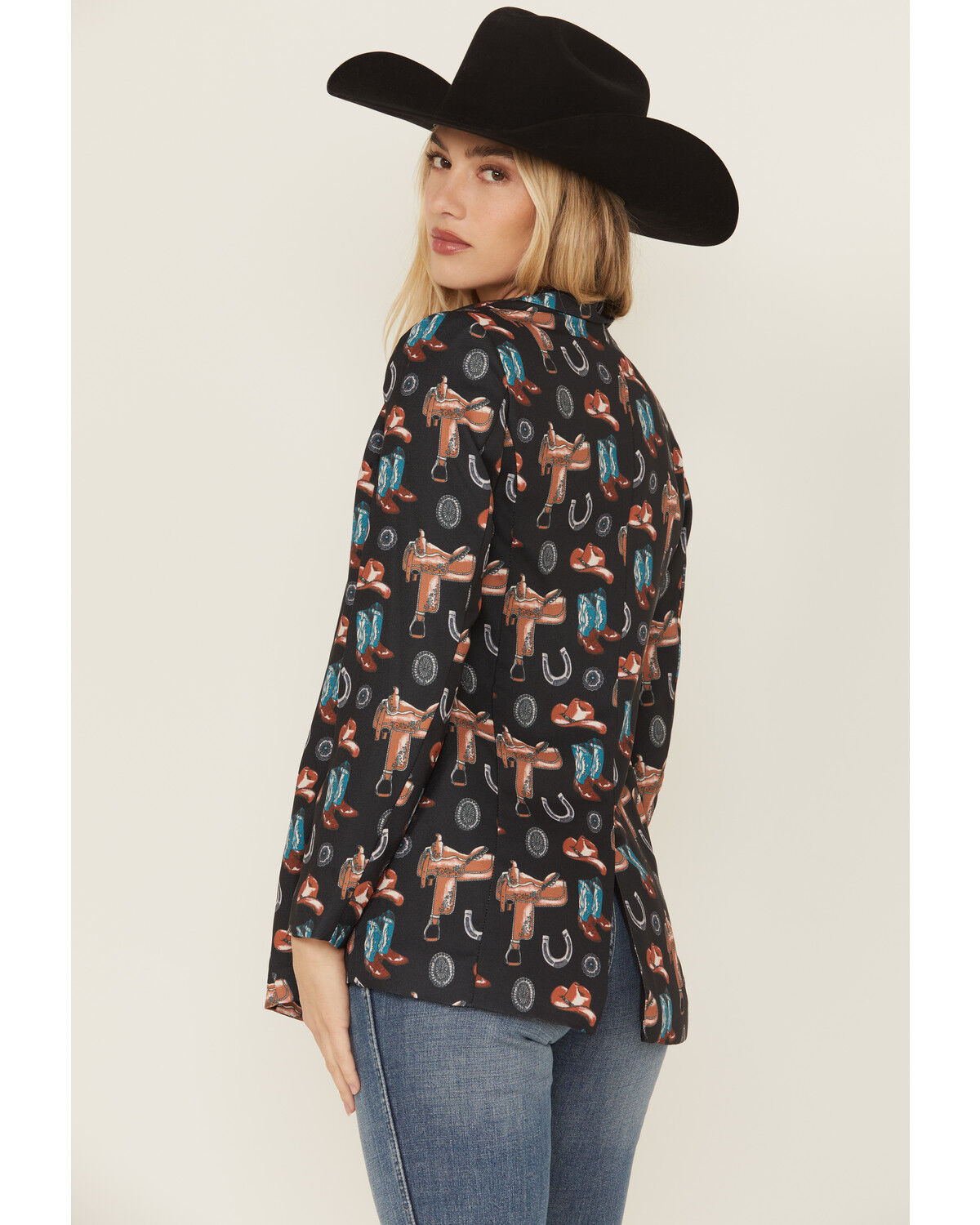 Rock & Roll Denim Women's Conversational Print Blazer