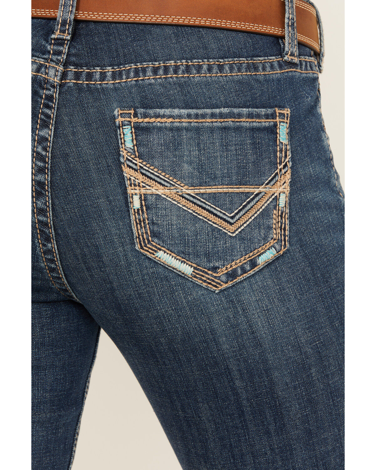 Panhandle Women's Medium Wash Mid Rise Stretch Riding Bootcut Jeans