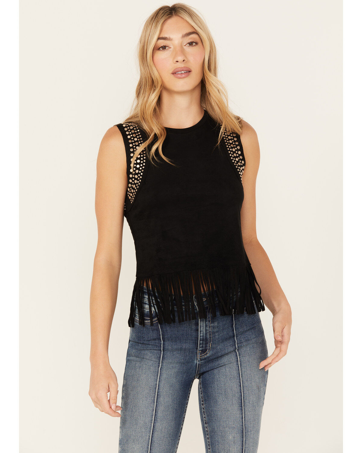 Idyllwind Women's Lillian Studded Fringe Tank Top