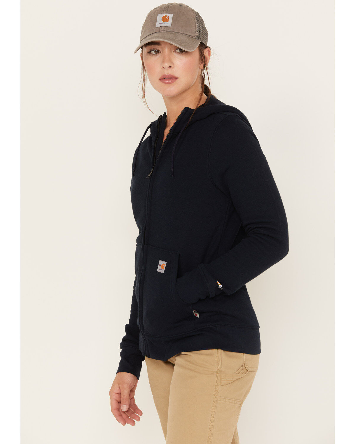 Carhartt Women's Force FR Relaxed Fit Zip Front Sweatshirt Work Hoodie