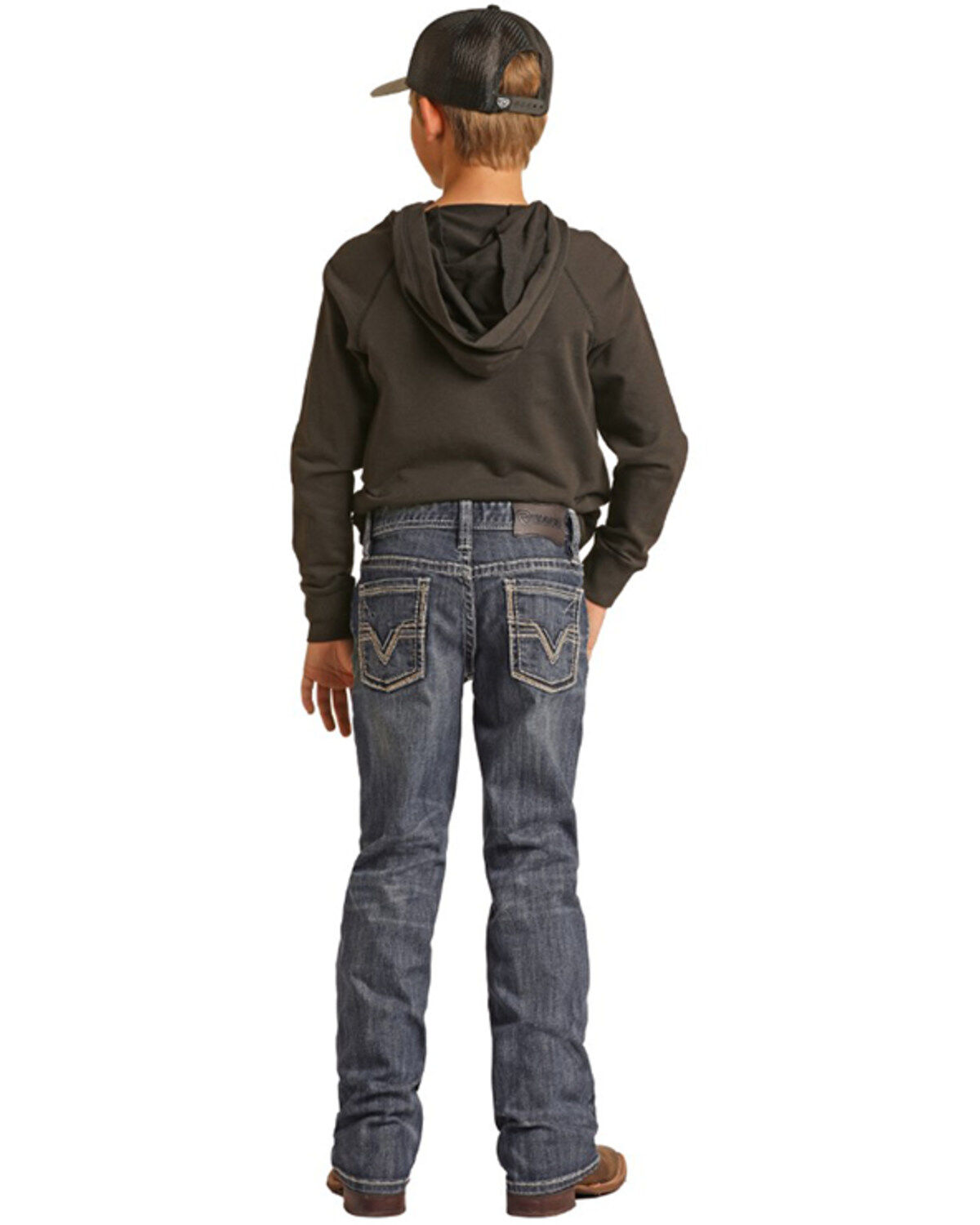 Rock & Roll Denim Boys' Dark Wash Vintage Rock & Roll Bootcut Jeans