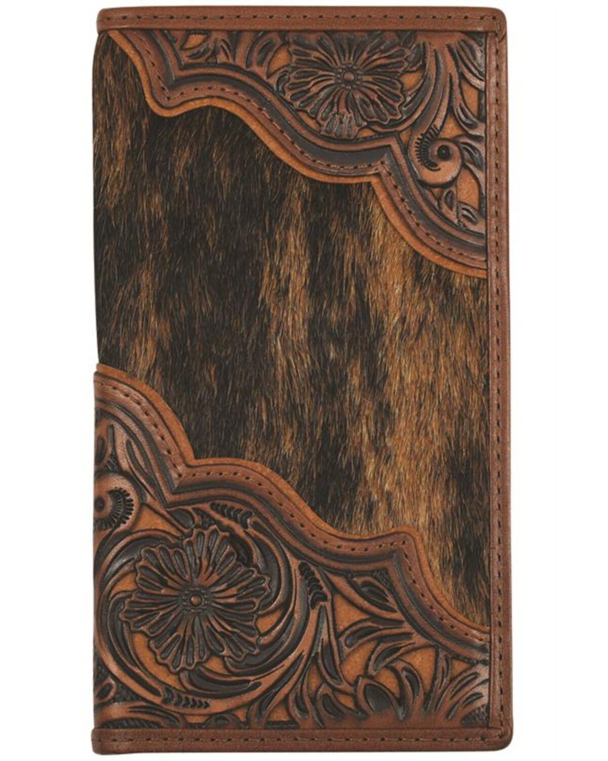 Justin Men's Hairon Tooled Rodeo Wallet