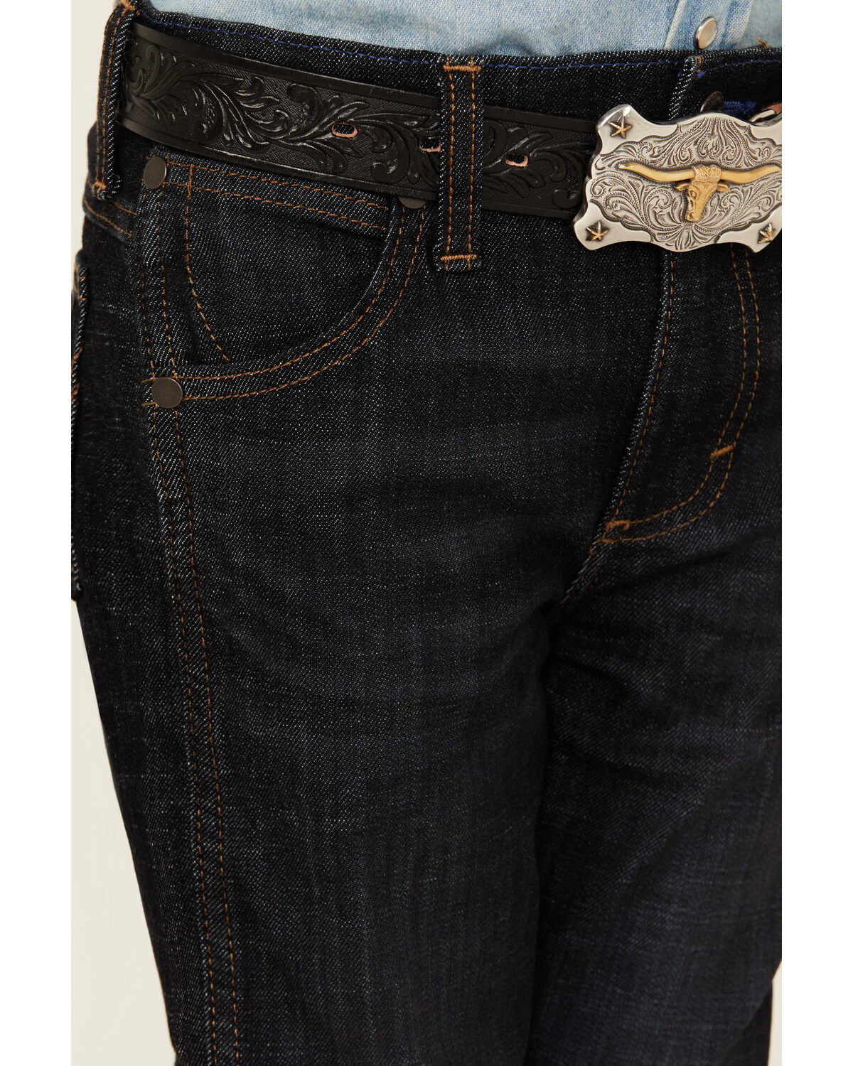 Wrangler Retro Little Boys' Dark Wash Dax Slim Bootcut Jeans