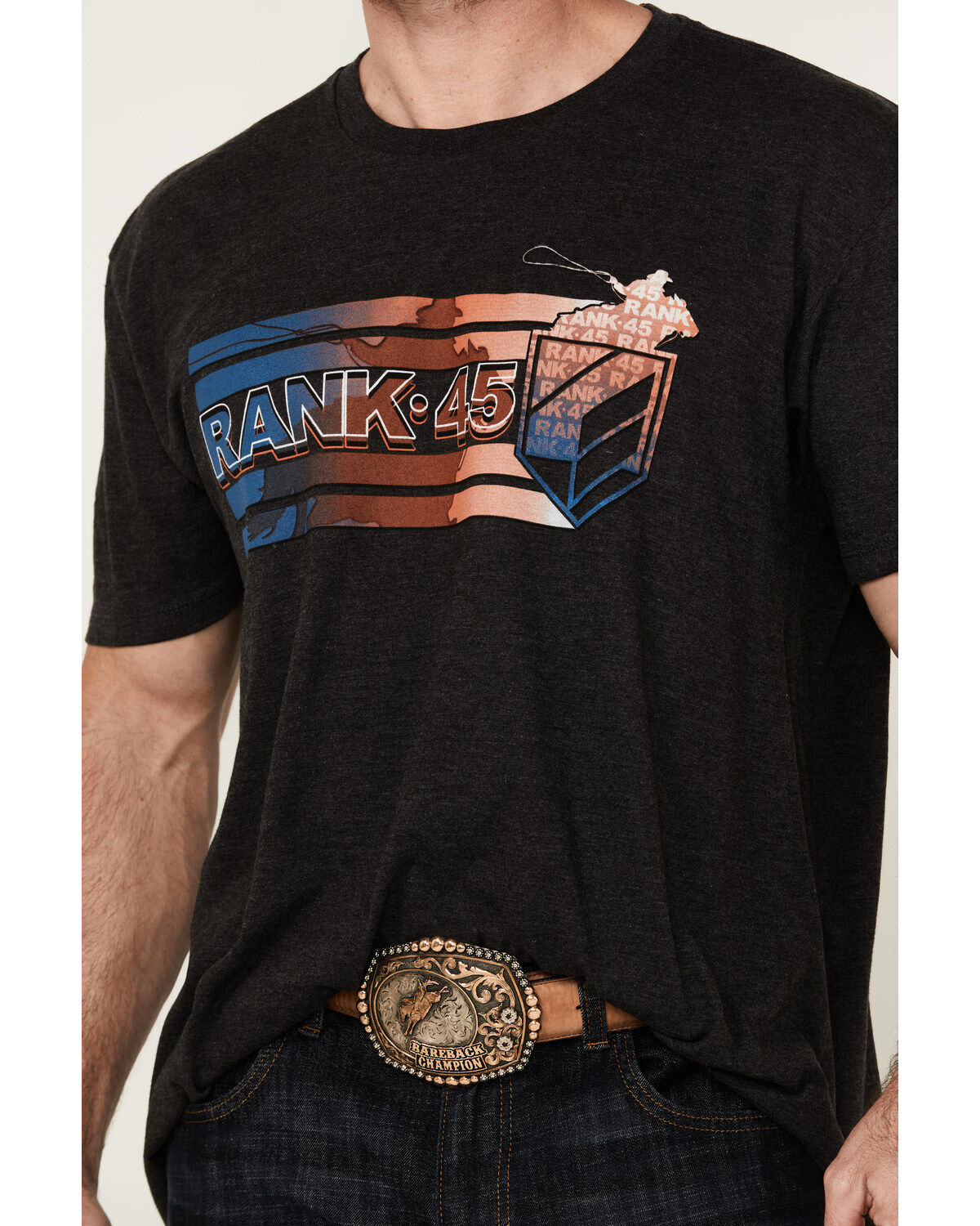 RANK 45® Men's Just Ride Short Sleeve Logo Graphic T-Shirt