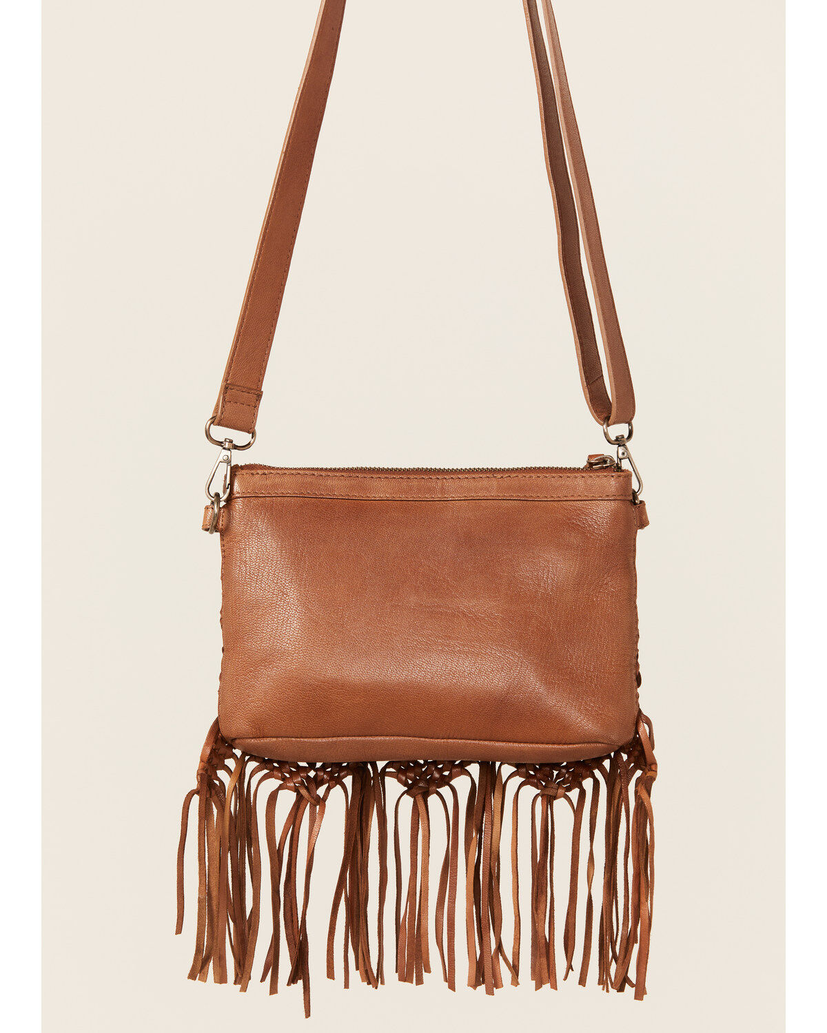 Shyanne Women's Western Heritage Woven Leather Fringe Crossbody Bag