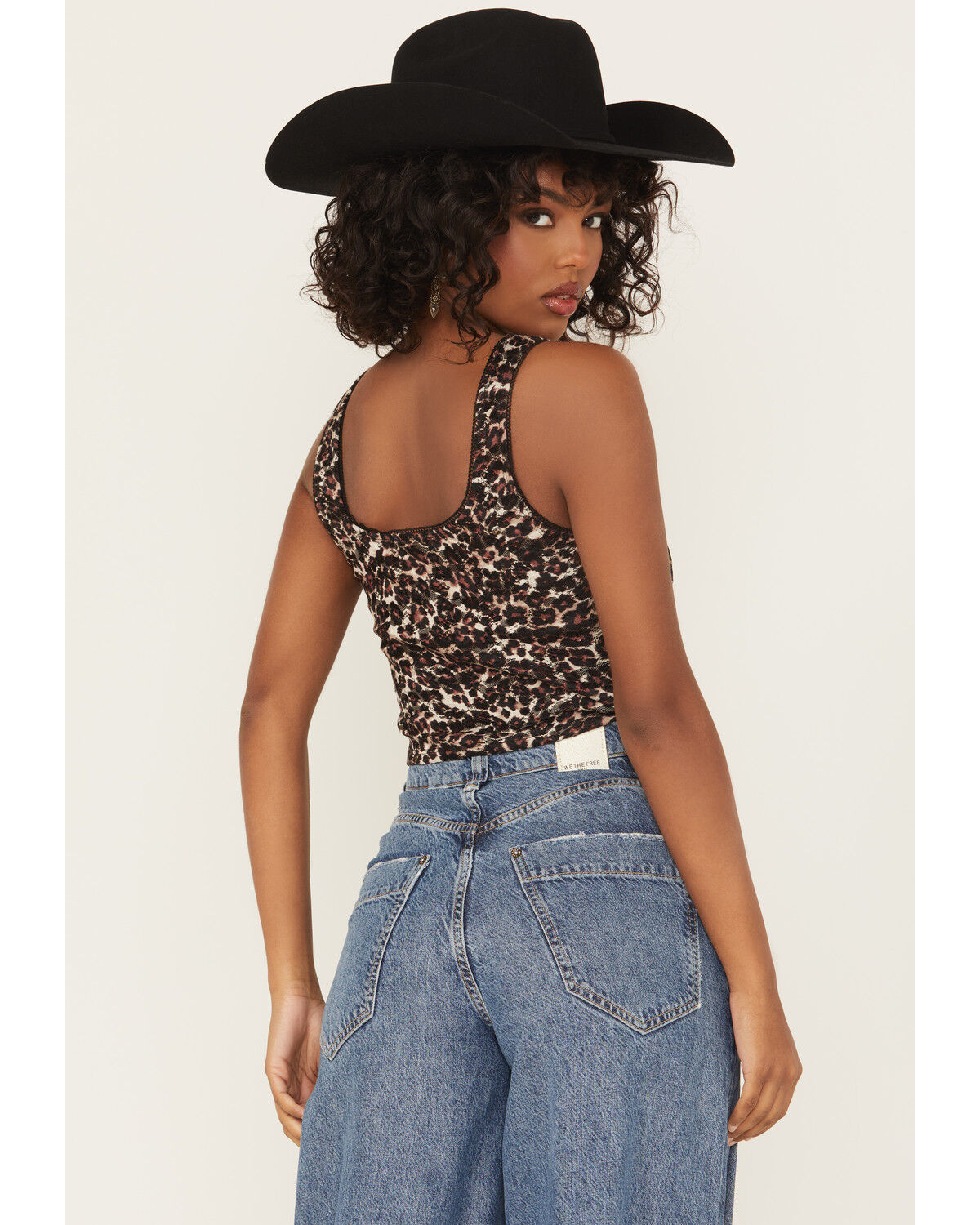 Originality Women's Lace Leopard Print Corset Top