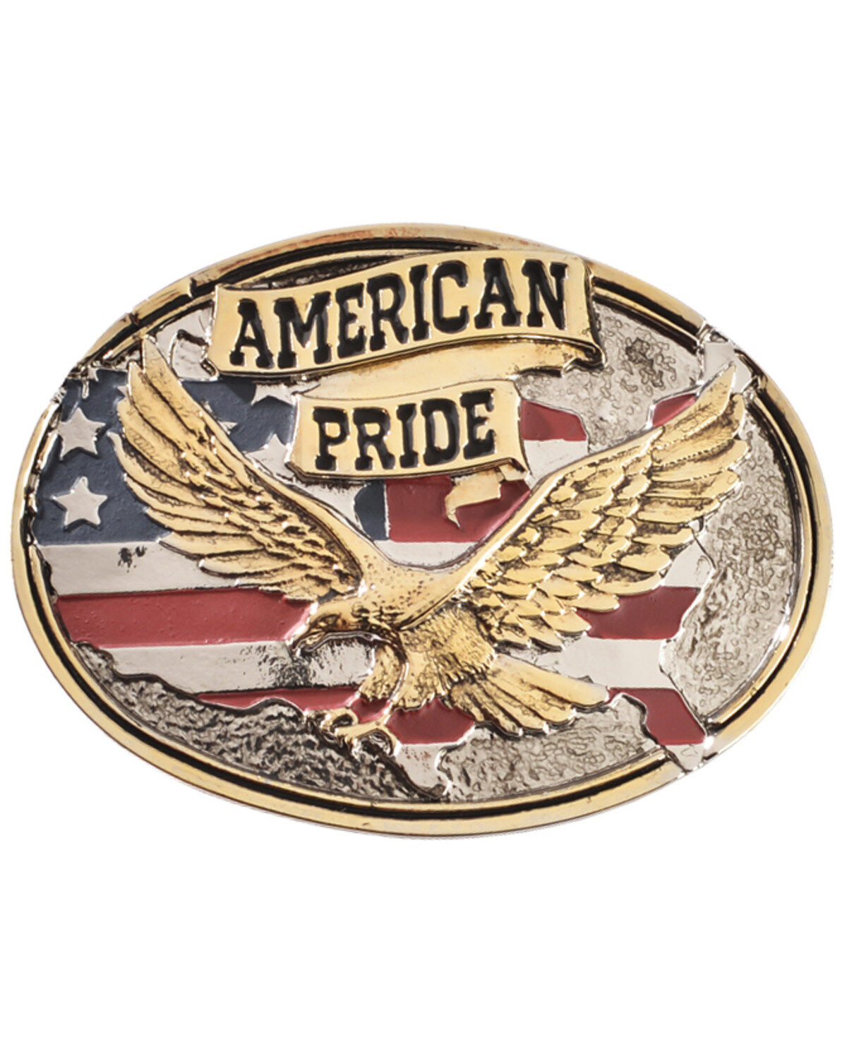 Montana Silversmiths Men's American Pride Attitude Belt Buckle