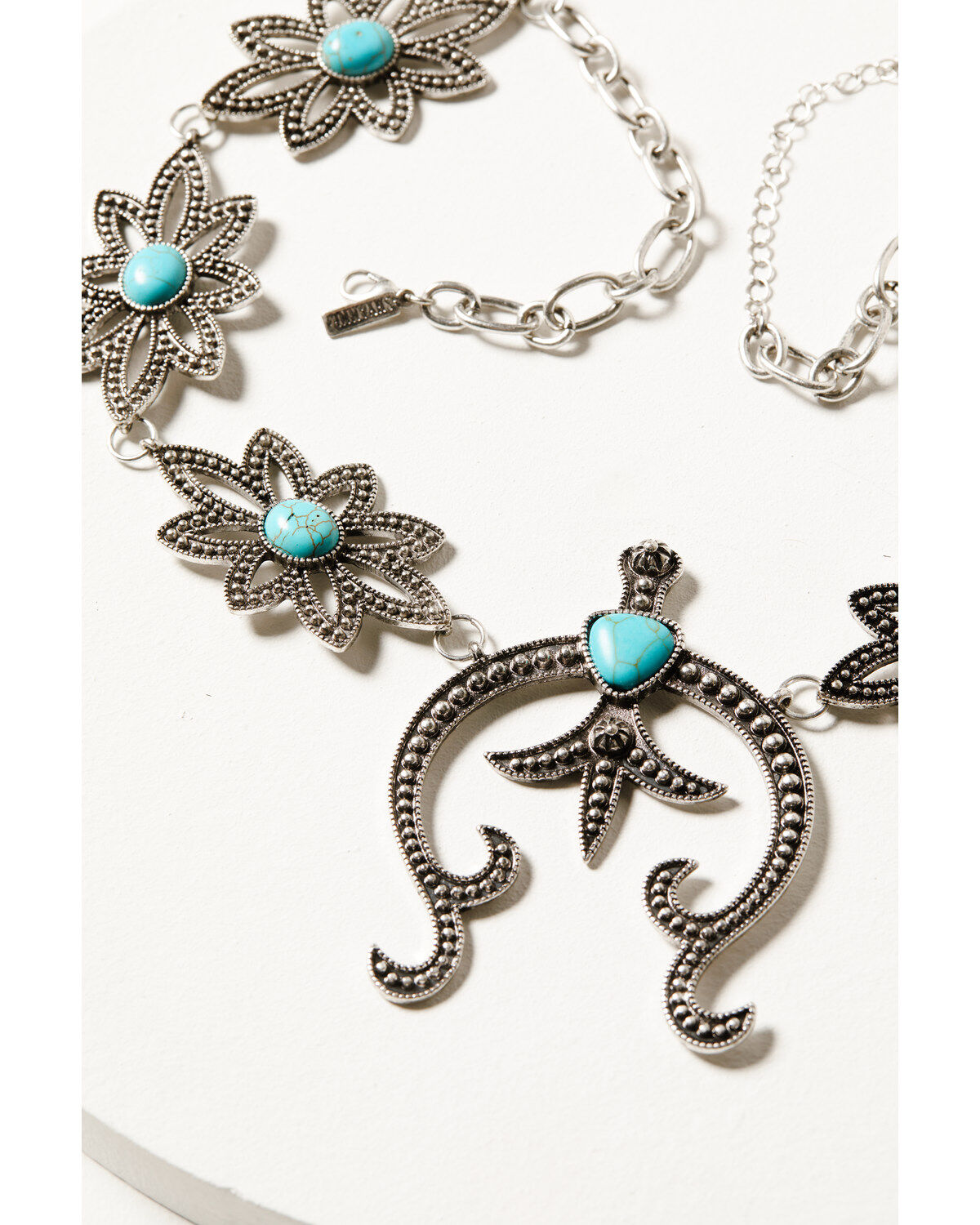 Shyanne Women's Desert Charm Flower Squash Blossom Necklace