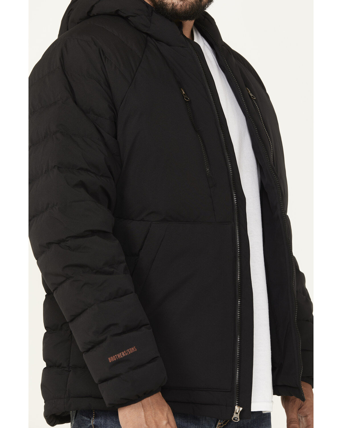 Brothers and Sons Men's Down Hooded Jacket