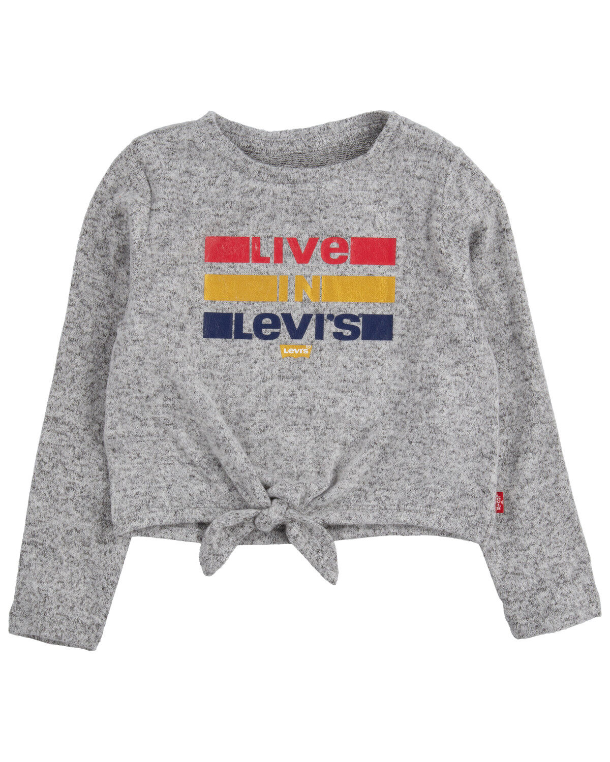 Levi's Toddler Girls' Live In Levi's Graphic Tie-Front Long Sleeve Top