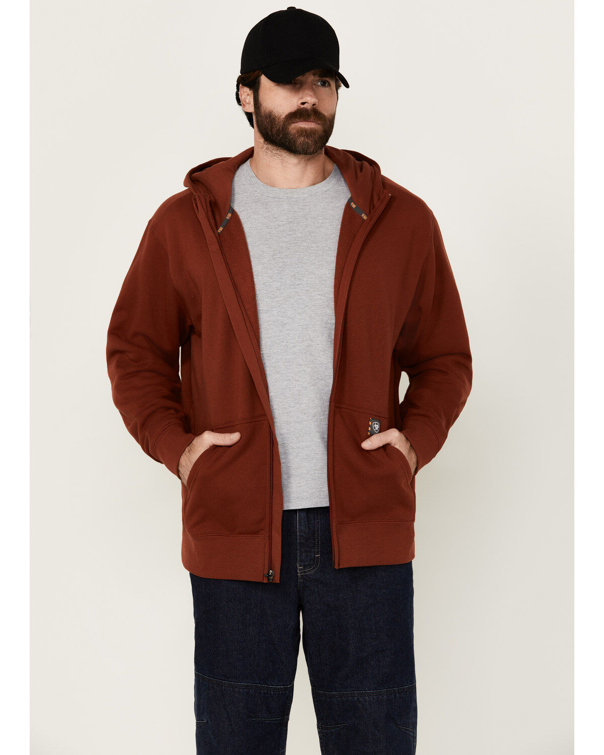 Ariat Men's Rebar Workman Born For This Full Zip Hooded Sweatshirt