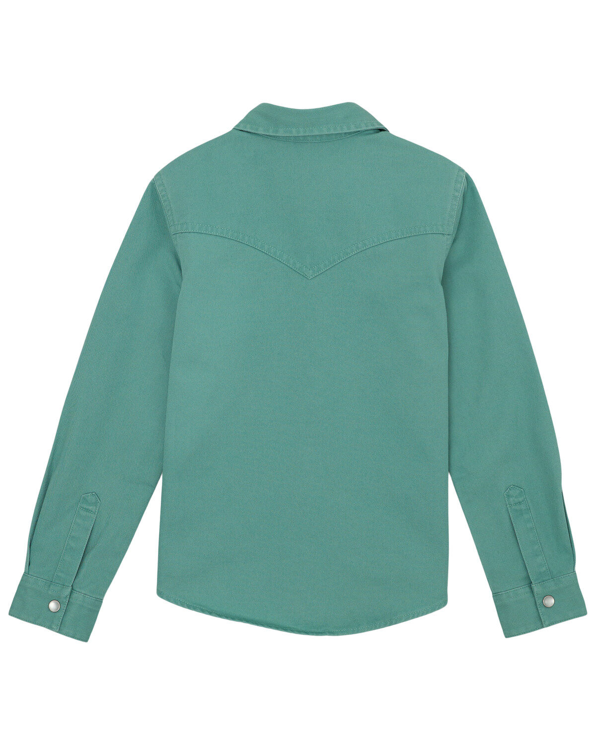 Wrangler Girls' Solid Long Sleeve Snap Western Shirt
