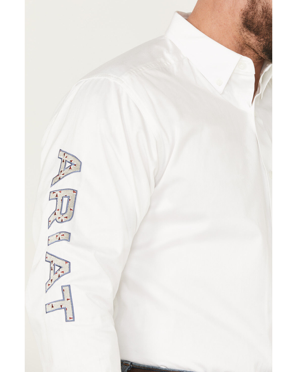 Ariat Men's Team Logo Solid Long Sleeve Button-Down Western Shirt