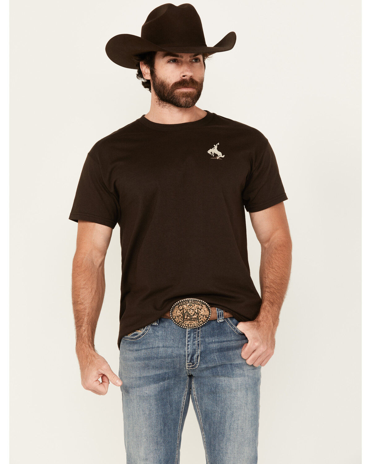 Riot Society Men's Embroidered Bucking Bronco Short Sleeve T-Shirt