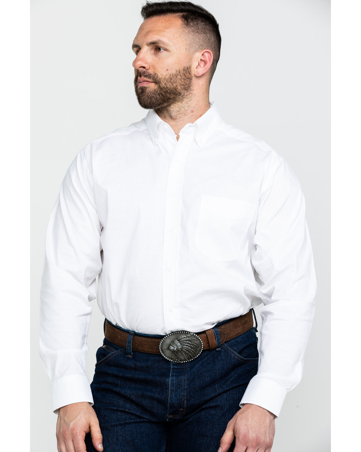 Panhandle Men's Retro Button Down Long Sleeve Western Shirt