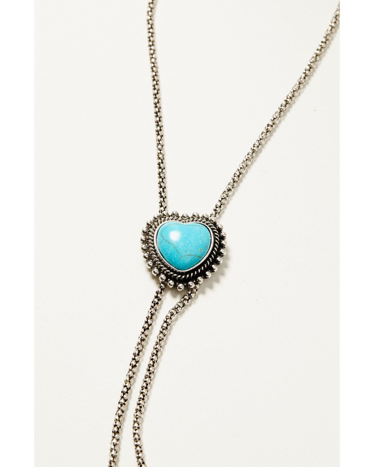 Shyanne Women's Heart Turquoise Stone Bolo Necklace