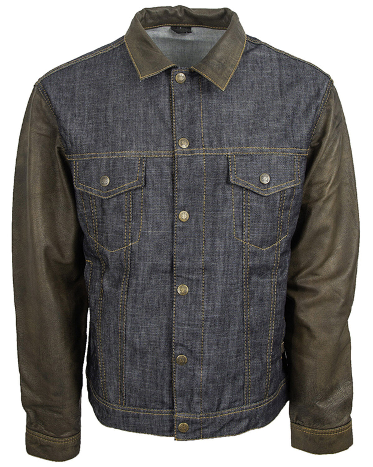 STS Ranchwear Boys' Mustang Leather Denim Jacket