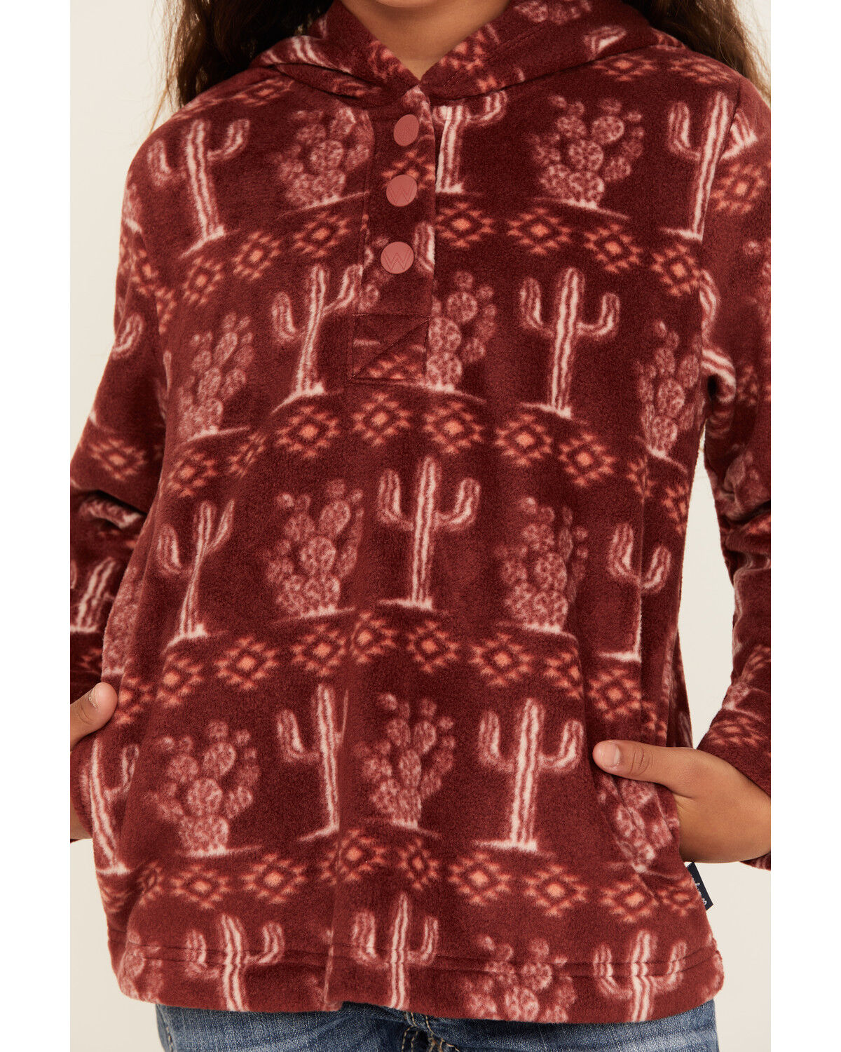 Wrangler Girls' Cacti Hooded Pullover