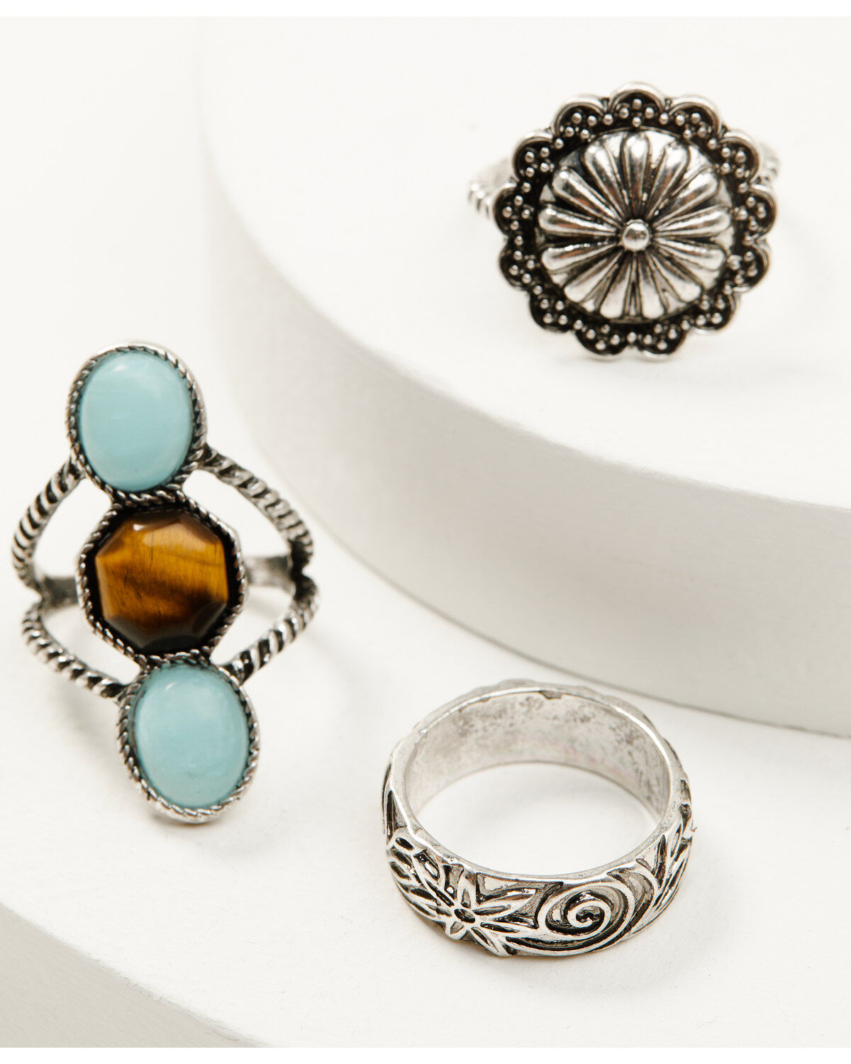 Shyanne Women's Juniper Sky Multi Gem Ring Set - 5 Piece