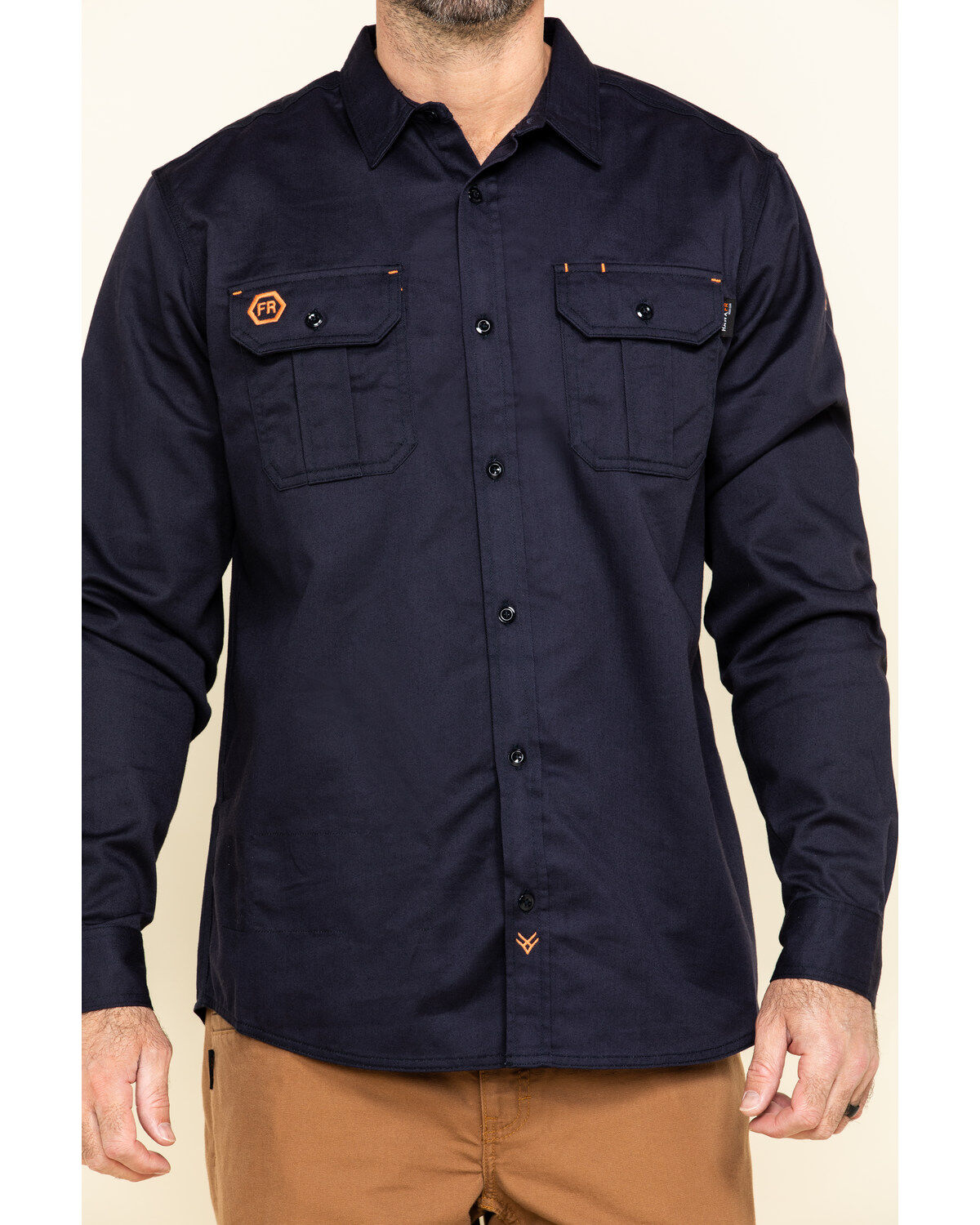 Hawx Men's FR Long Sleeve Button-Down Work Shirt - Big