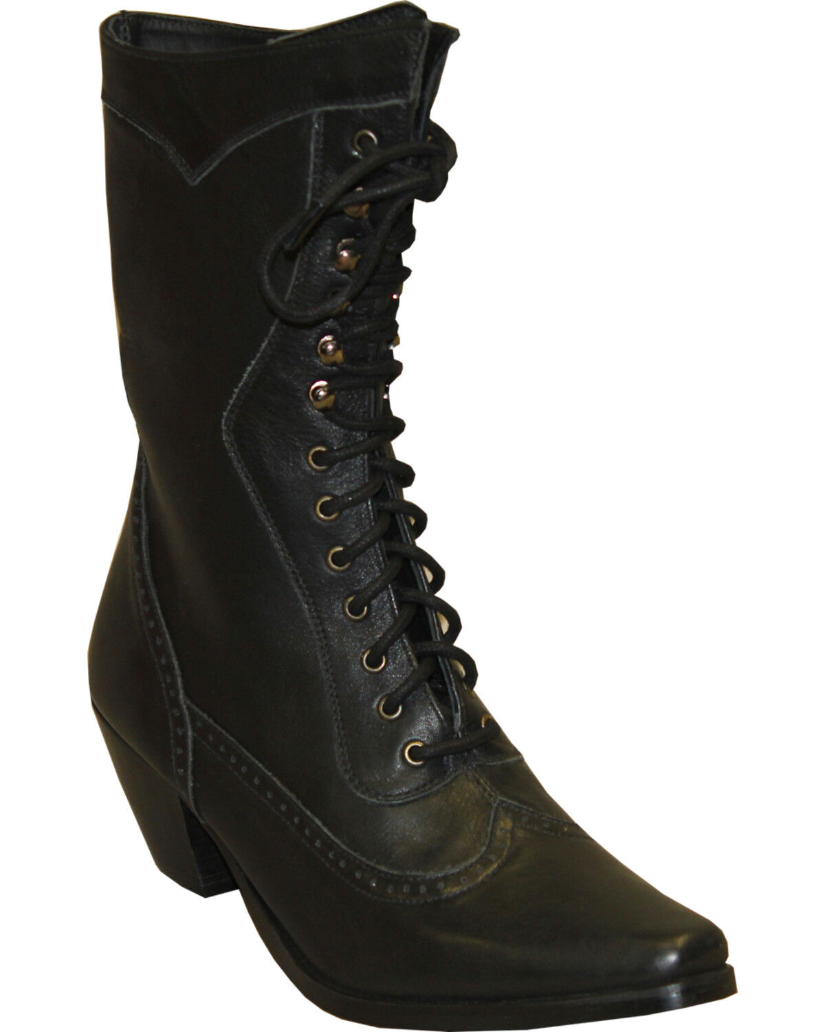 Rawhide by Abilene Women's 8" Victorian Lace-Up Boots - Snip Toe