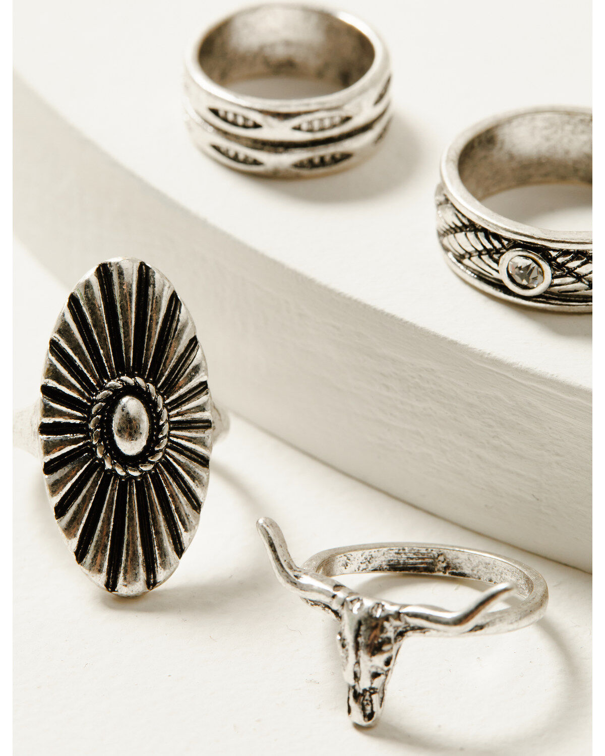 Idyllwind Women's Silver Catalina 5-piece Ring Set
