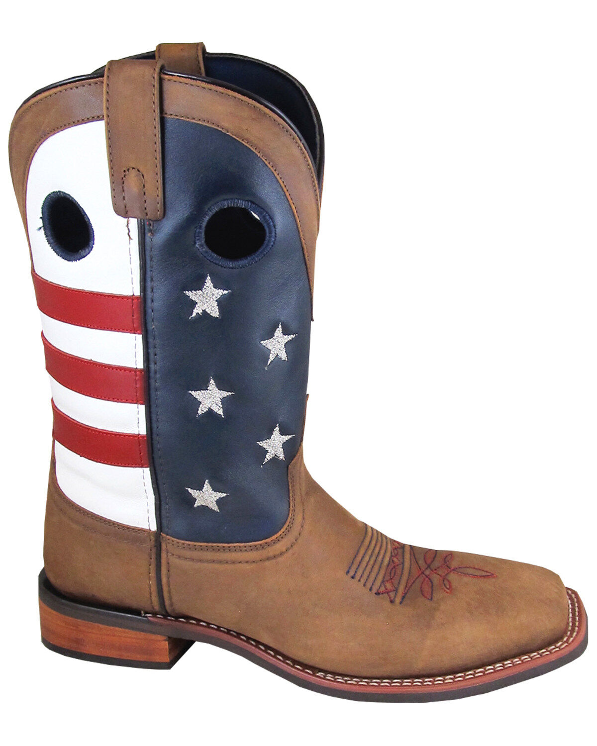 Smoky Mountain Men's Stars and Stripes Western Boots - Broad Square Toe