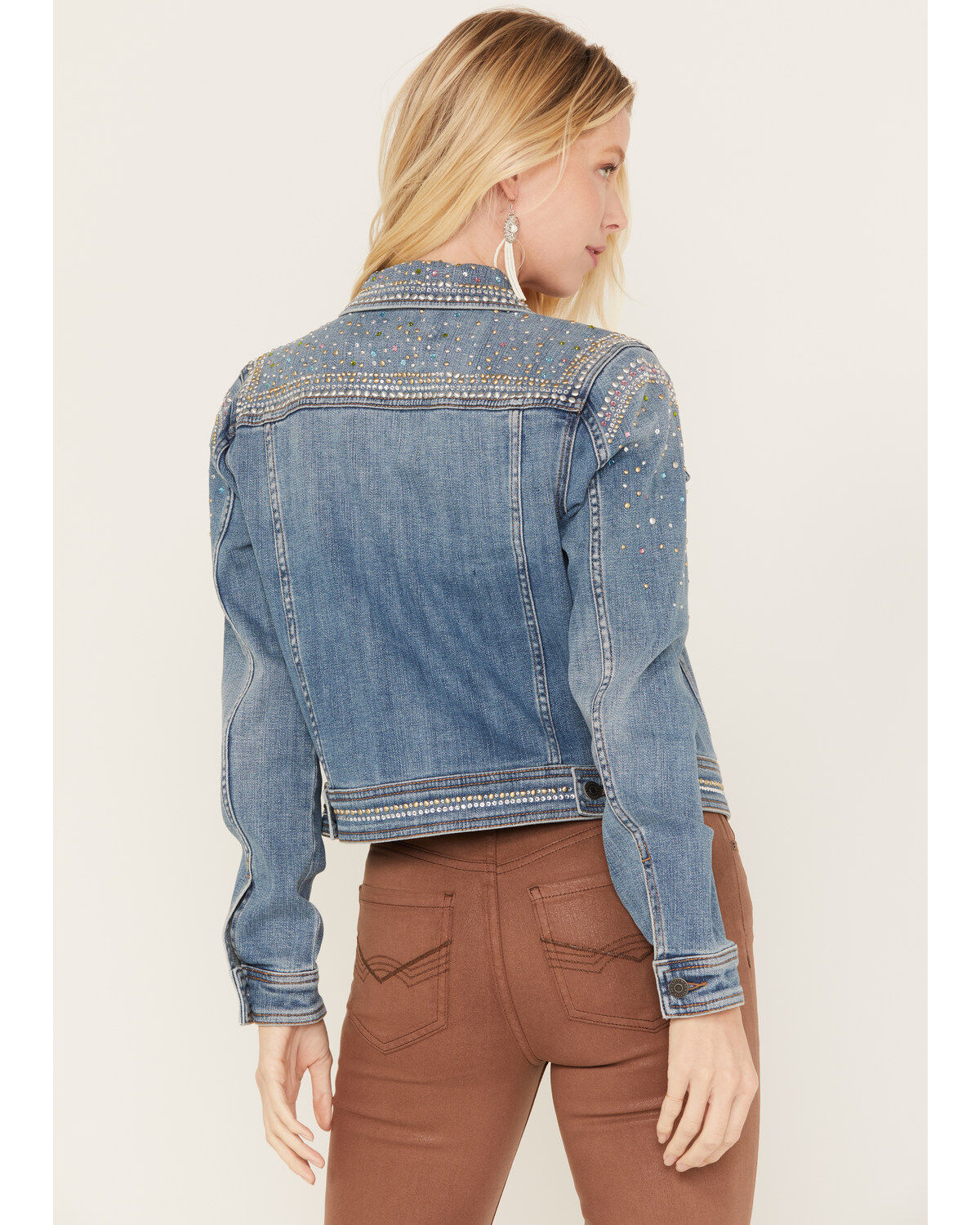 Idyllwind Women's Shiloh Drive Embellished Denim Trucker Jacket