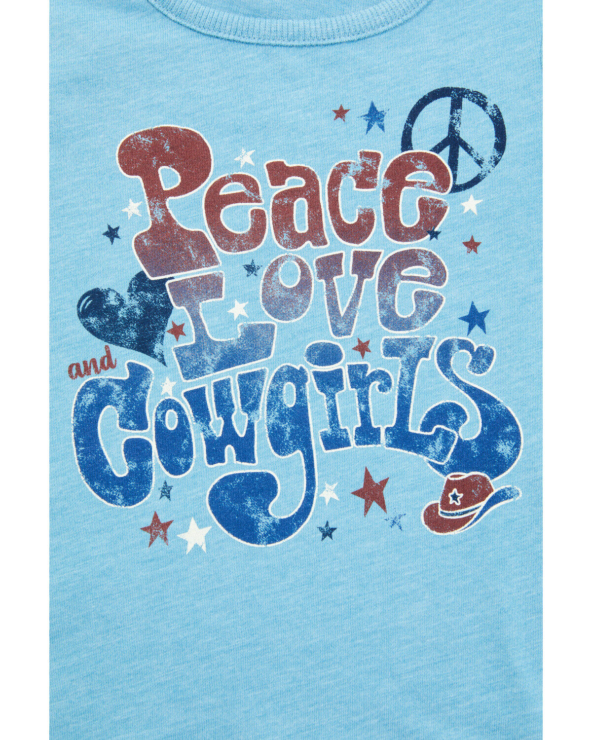 Shyanne Toddler Girls' Peace Love Cowgirls Flutter Sleeve Graphic Tee
