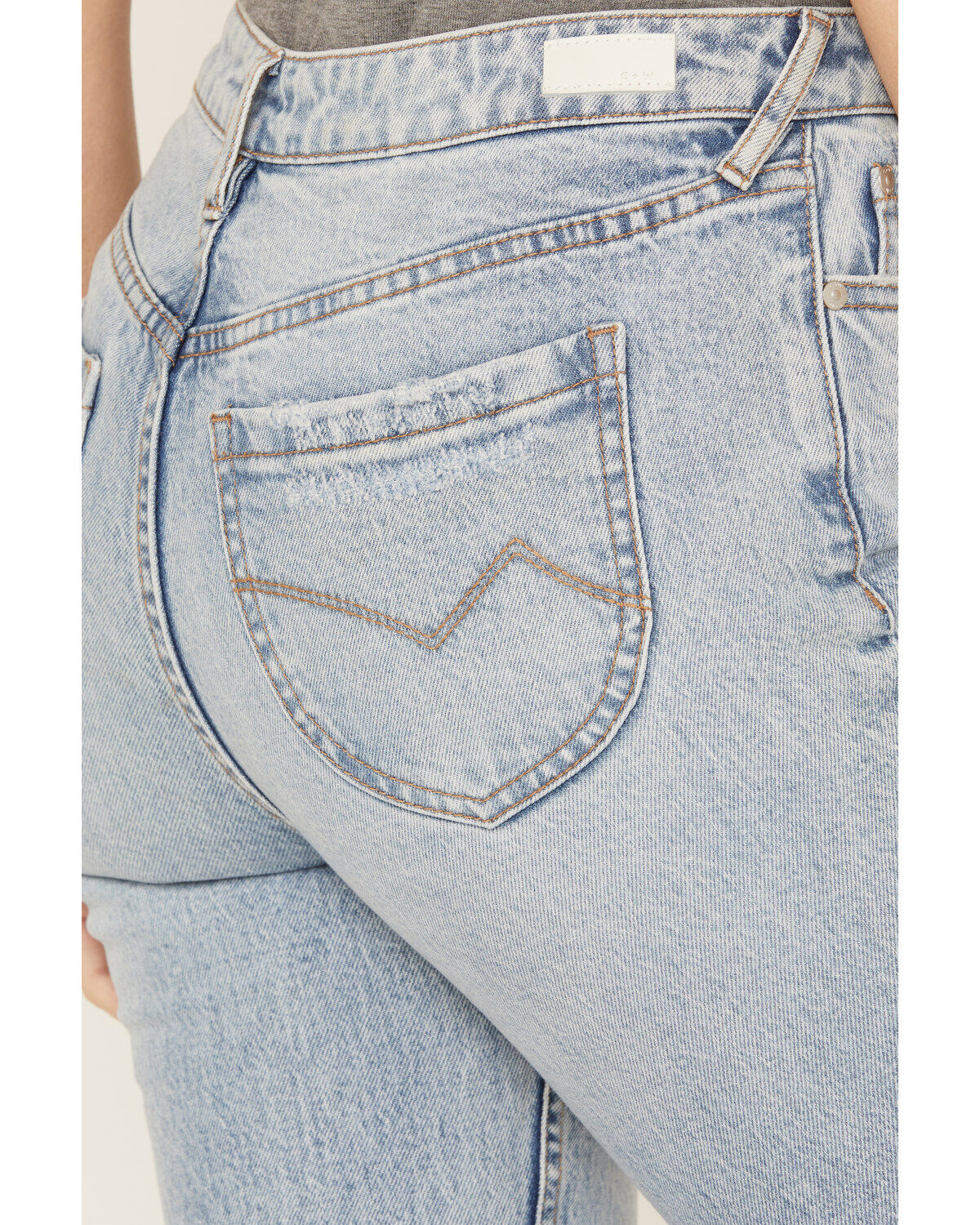 Cleo + Wolf Women's Light Wash High Rise Slim Bootcut Jeans