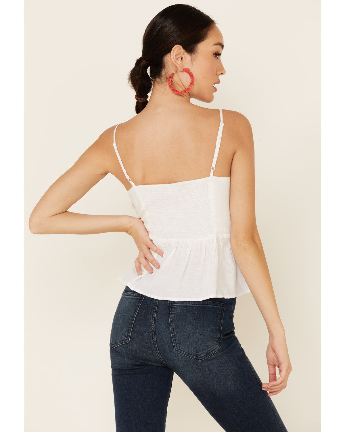 Patrons of Peace Women's Margo Floral Embroidered Cami Top