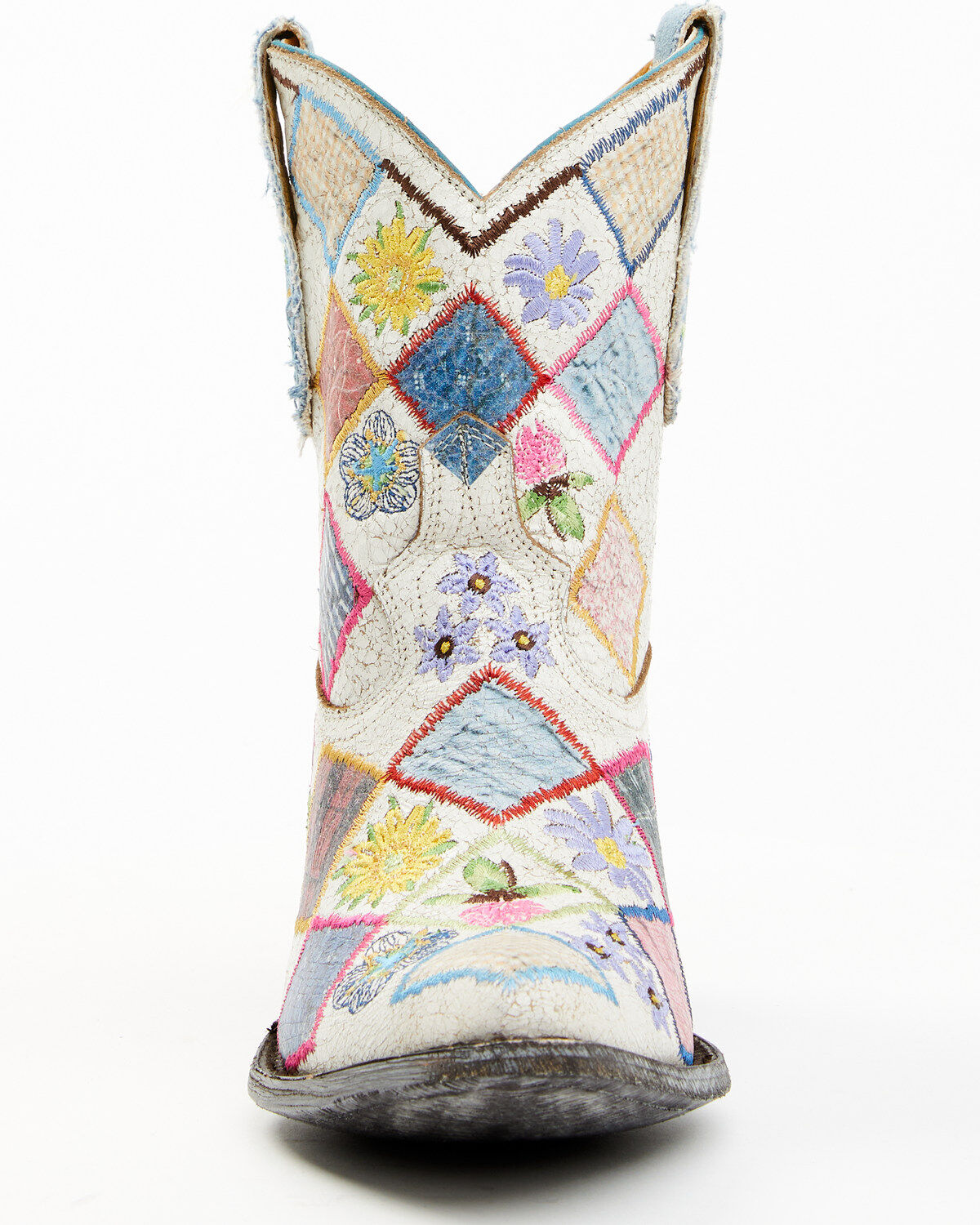 Yippee Ki Yay by Old Gringo Women's Heirloom Short Embroidered Patchwork Booties - Round Toe