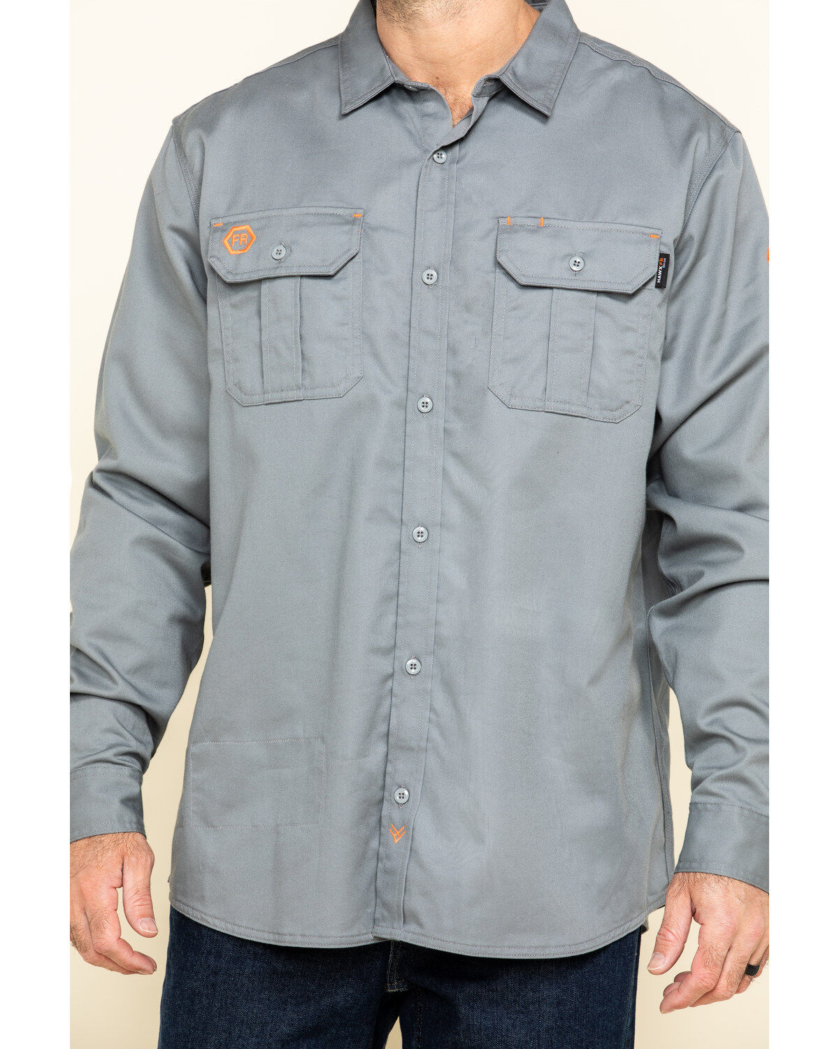 Hawx Men's FR Long Sleeve Woven Work Shirt